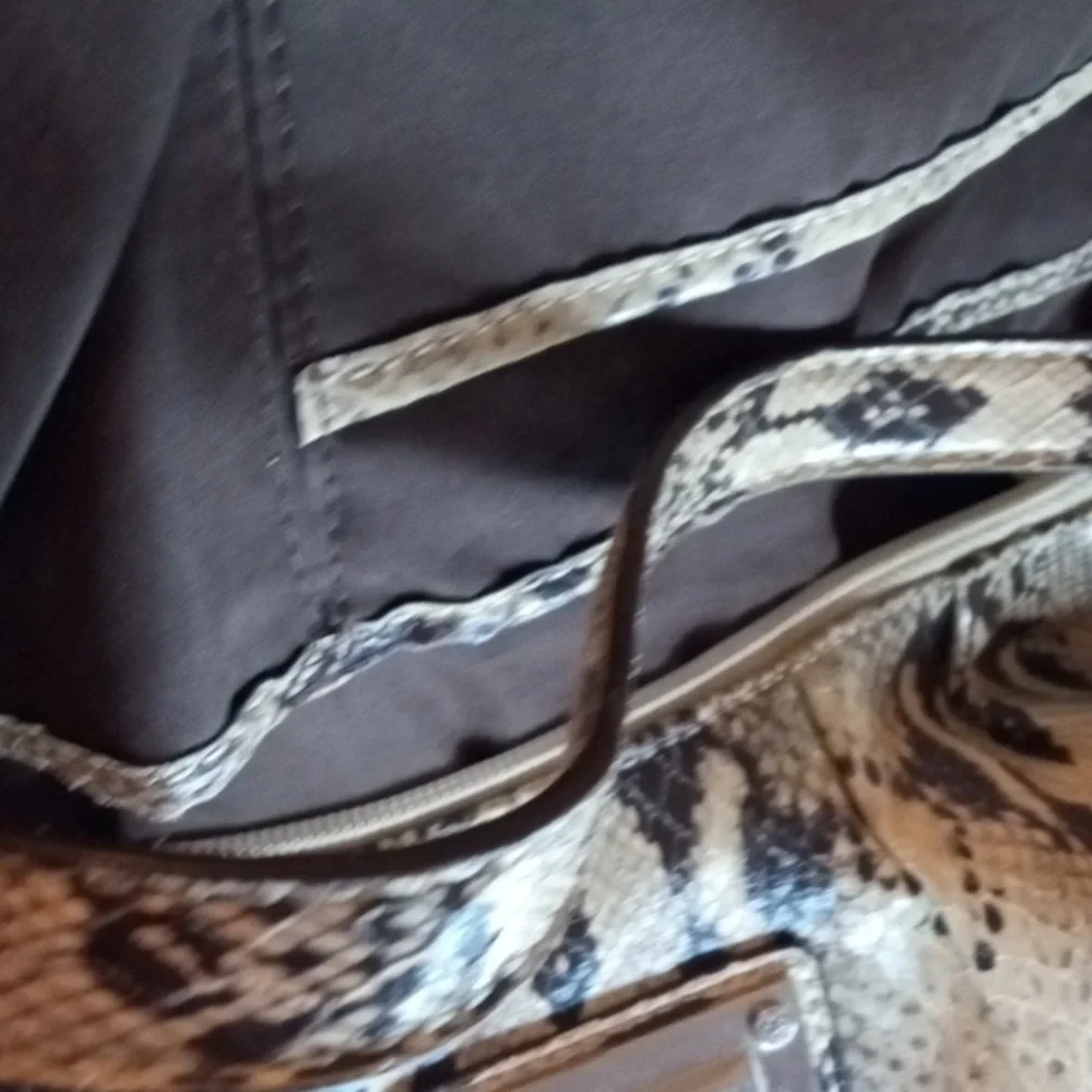 Nicole Miller faux reptile hobo bag with full lining, NWOT